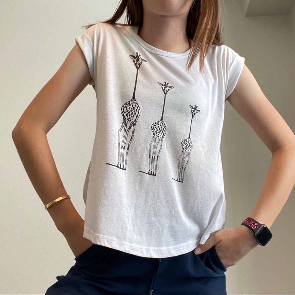 Giraffe White T-Shirt